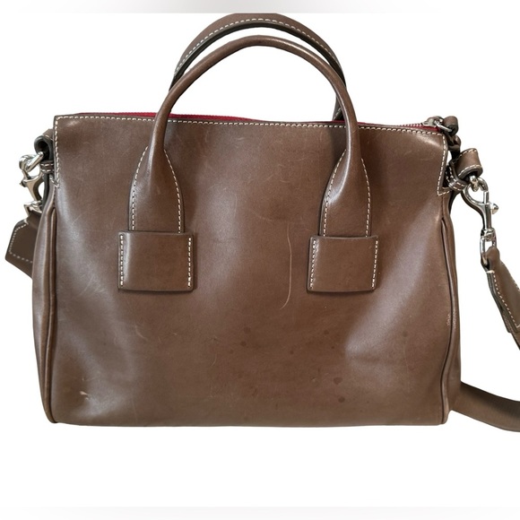 Dooney & Bourke Toscana Brown Leather Satchel Bag - Picture 4 of 16